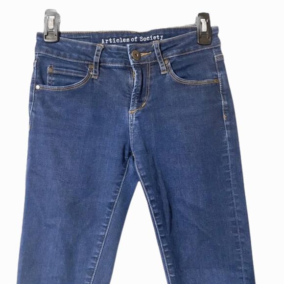 Articles of Society Jeans size 24 blue skinny stretch - Picture 3 of 7